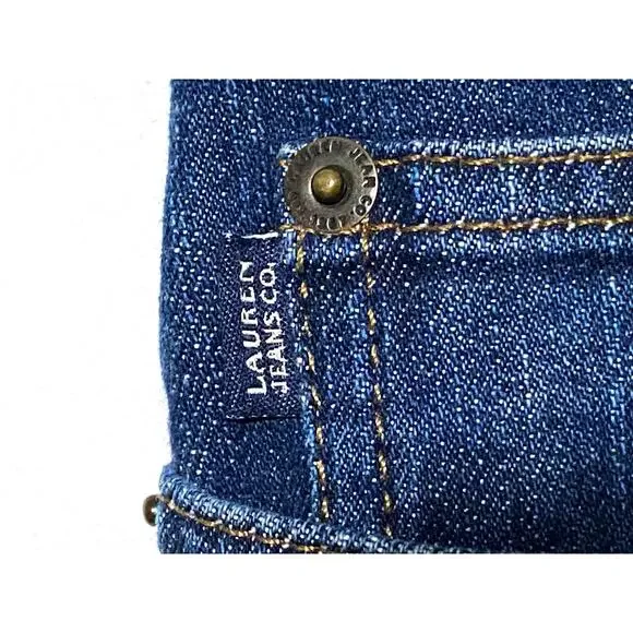 Ralph Lauren Jeans Co Bootcut Western Embroidered Leg Womens 14P 14 Petite - Picture 8 of 11